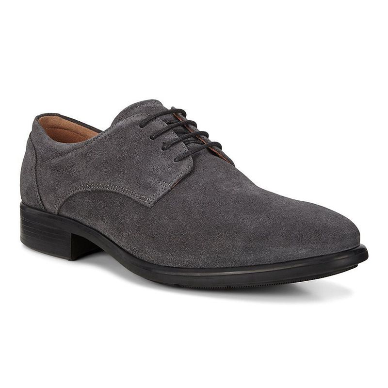 Men Business Ecco Citytray - Derby Grey - India VIKDMG289